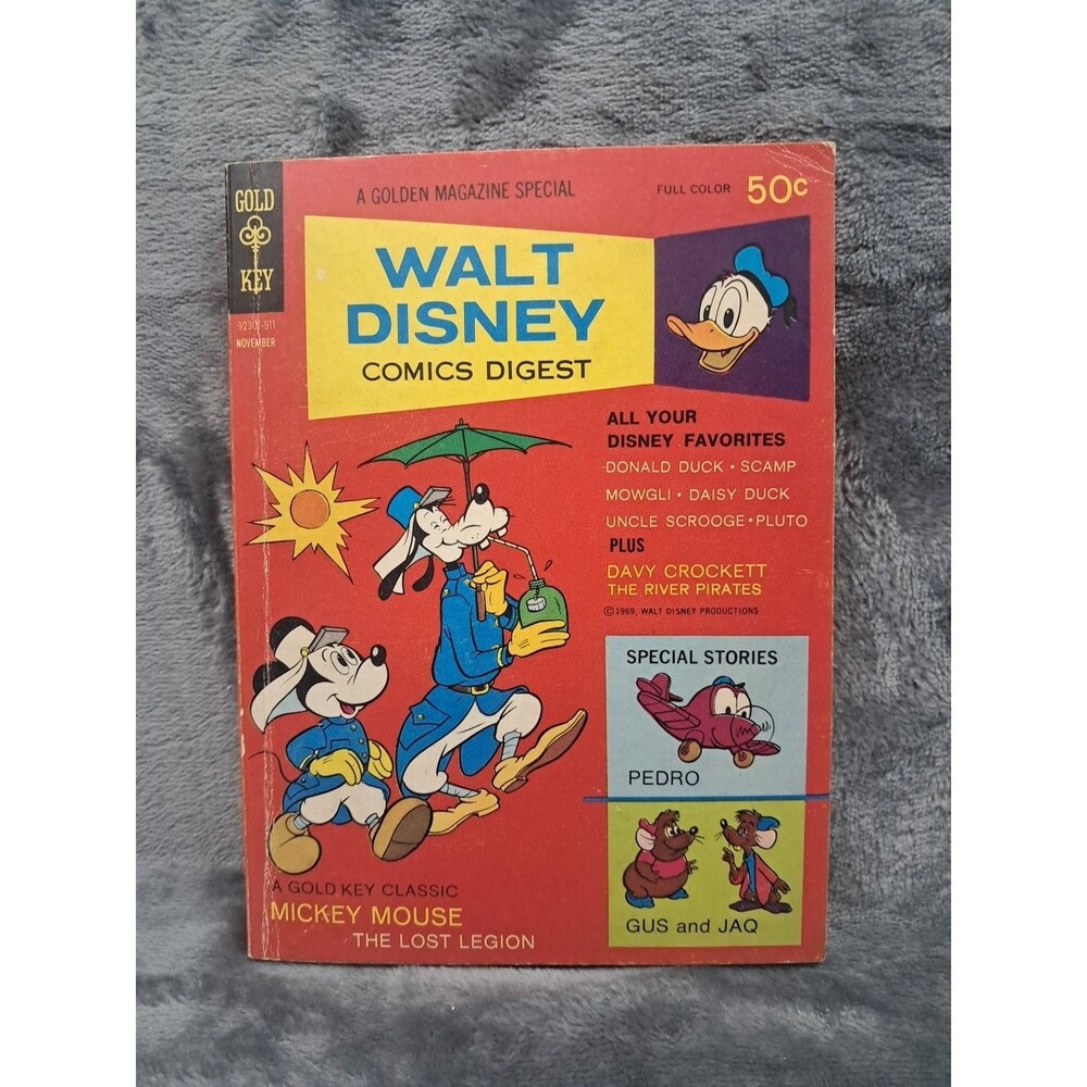 Walt Disney Comics Digest #17 Gold Key Comics 1969 Mickey Mouse The Lost Legion
